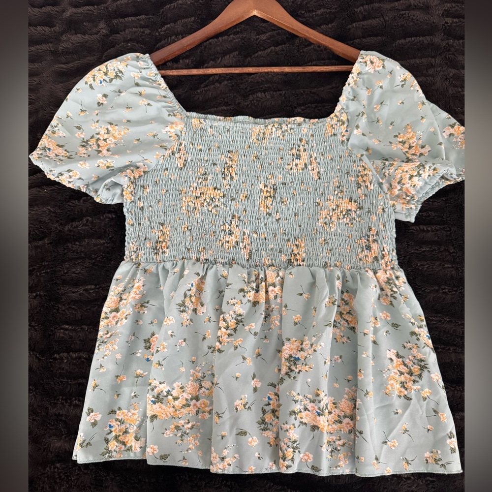Floral Smocked Women's Top